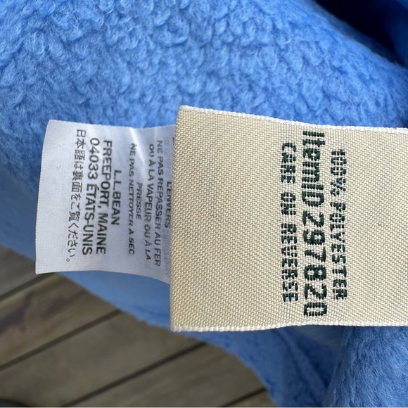 L.L.Bean winter fleece robe front zip size L - Picture 5 of 5
